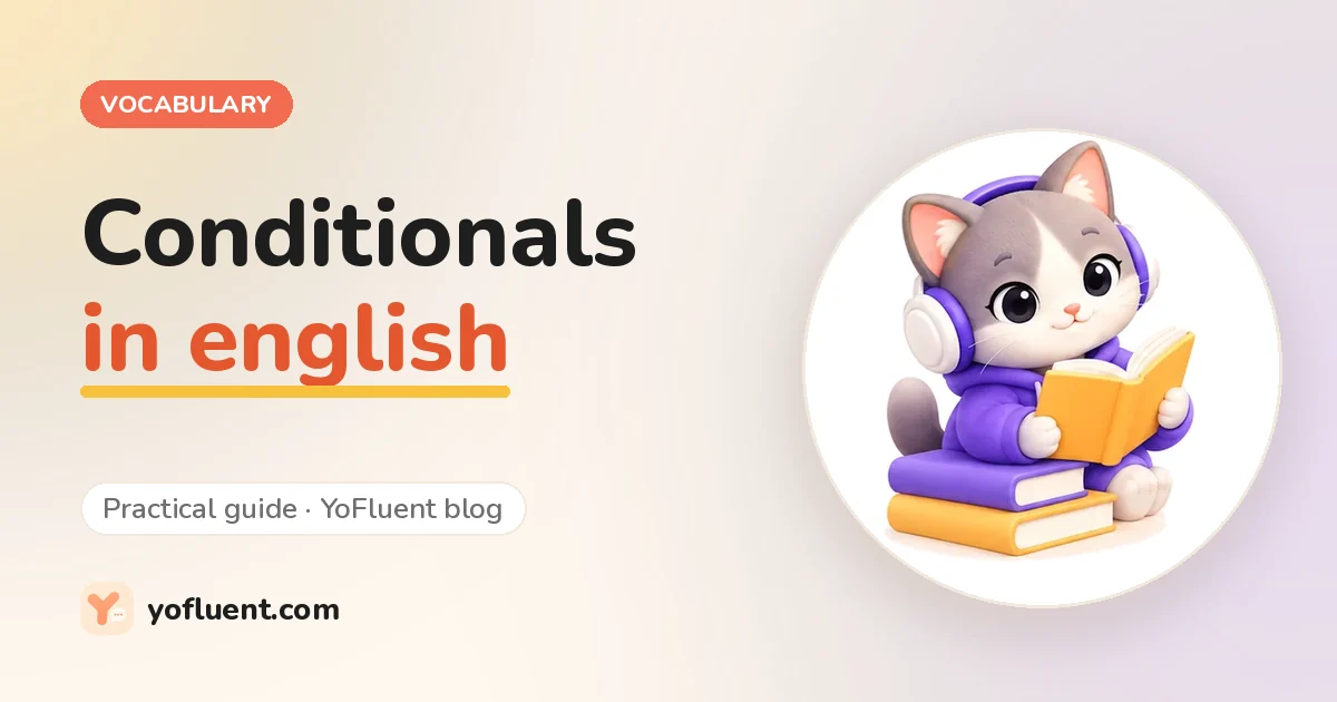 Vocabulary and phrases: Conditionals in English: the five types, with formulas and spoken examples